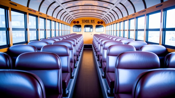 school bus rental interior