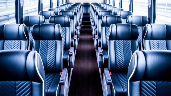 south jordan 54 passenger charter bus inside