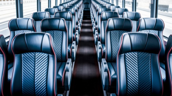 south jordan 56 passenger charter bus inside